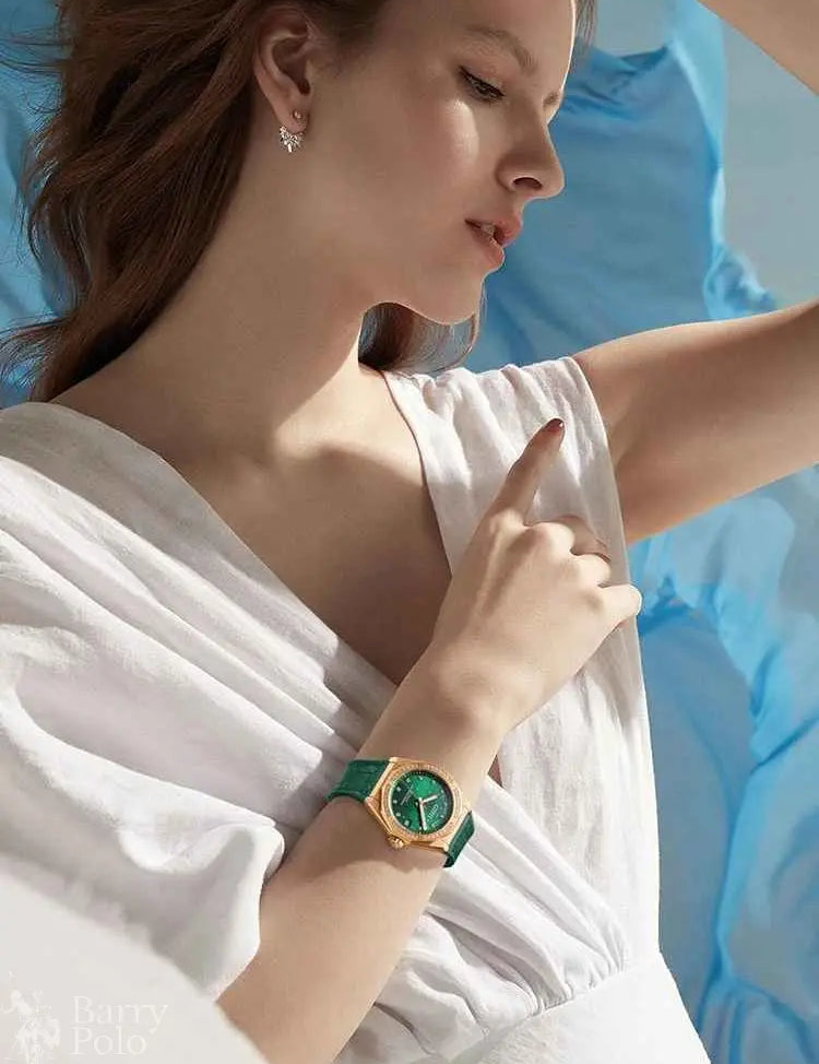 BONEST GATTI Women's Automatic Luxury Watch - Sapphire Crystal, 5ATM Waterproof, Luminous, Leather Strap Barry Polo