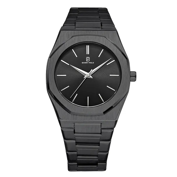BARRY POLO High Quality Stainless Steel Business Gray Dial Simplicity Quartz Watch Watches