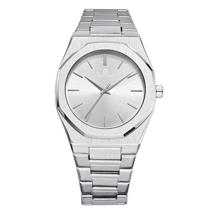 BARRY POLO High Quality Stainless Steel Business Gray Dial Simplicity Quartz Watch Watches