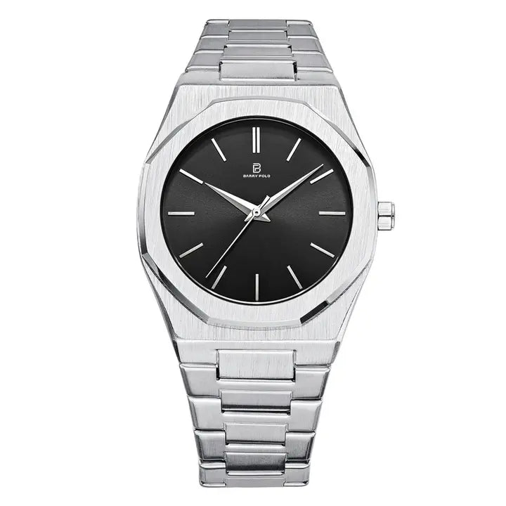 BARRY POLO High Quality Stainless Steel Business Gray Dial Simplicity Quartz Watch Watches