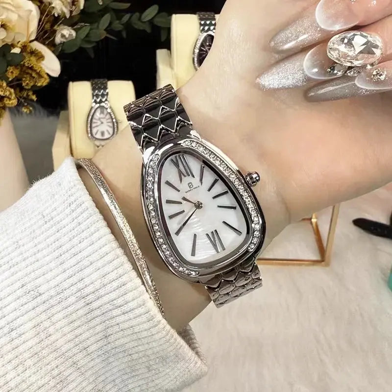 BARRY POLO Women's Luxury Quartz Watch - Oval Case, Waterproof, Shock Resistant, Stainless Steel Barry Polo