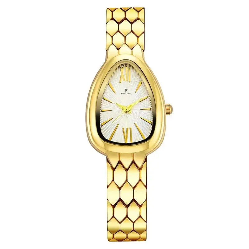 BARRY POLO Women's Luxury Quartz Watch - Oval Case, Waterproof, Shock Resistant, Stainless Steel Barry Polo