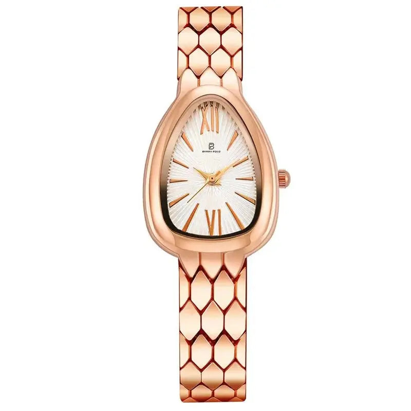 BARRY POLO Women's Luxury Quartz Watch - Oval Case, Waterproof, Shock Resistant, Stainless Steel Barry Polo