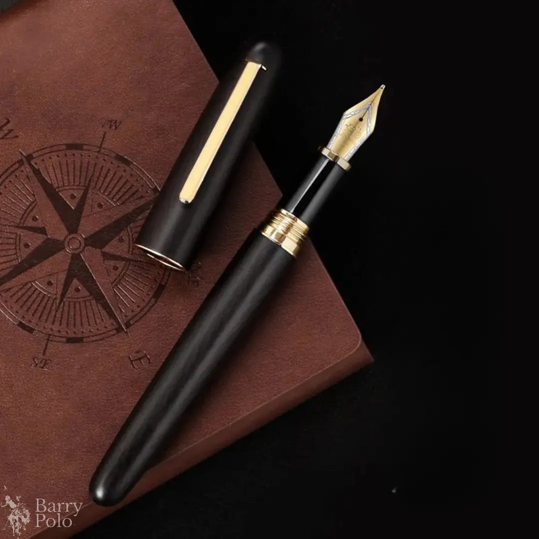 Elegant Natural Wood Fountain Pen with Iridium Nib Barry Polo