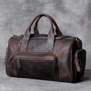 2024 New Fashion Brand Designer Business Trip Travel Bag For Man Outdoor Genuine Leather Duffle Bag Male Coffee Handbag Totes