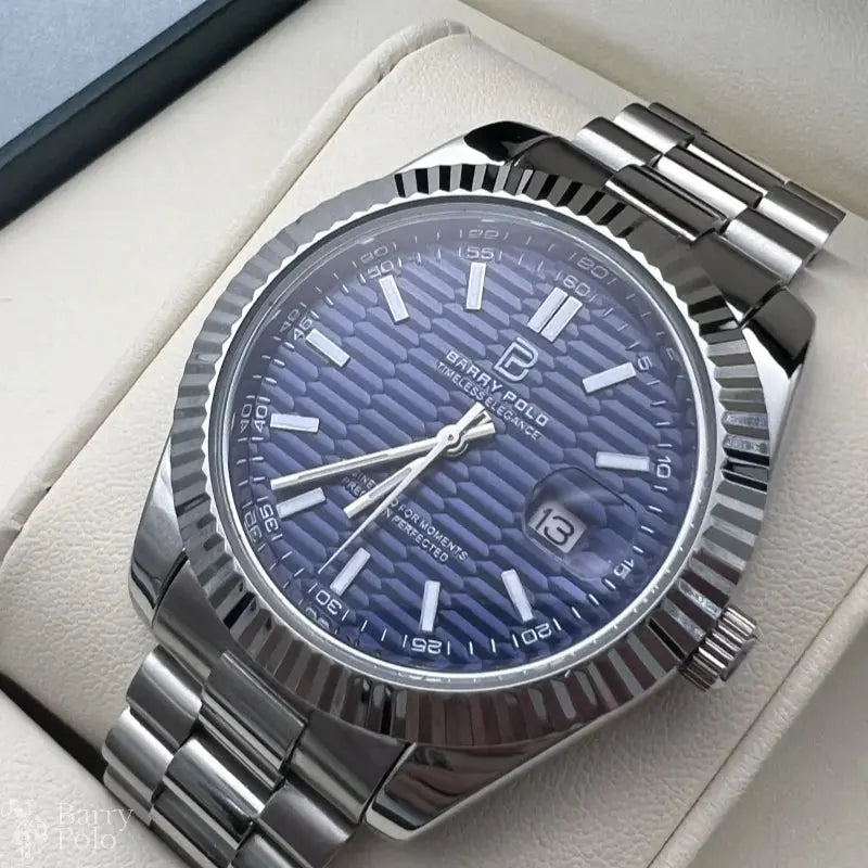Barrypolo 40mm Luxury Men’s Quartz Watch - Diver with Calendar Barry Polo