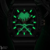 BONEST GATTI BG9904-A1 Men's Automatic Skeleton Watch - Sapphire Crystal, 5ATM Waterproof, Rubber Strap Barry Polo