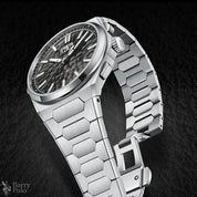 Lucky Harvey New Hammer Texture Men's Automatic Luxury Watch - Sapphire Crystal, Luminous, Auto Date, Stainless Steel Barry Polo