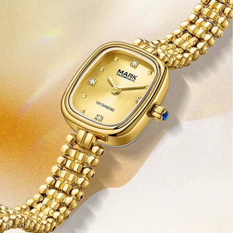 Mark Fairwhale FW-3060 Women's Quartz Luxury Sport Watch with Gold Sunburst Dial Barry Polo