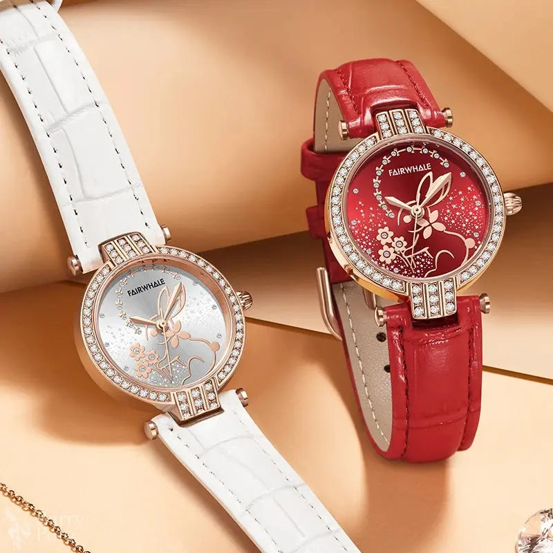 Fairwhale FW-3600 Women's Limited Edition Luxury Quartz Watch - Waterproof, Leather Strap, Elegant Design Barry Polo