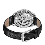 ONOLA Men's Automatic Luxury Sport Watch - Multifunctional, Luminous, Moon Phase, Leather Strap Barry Polo