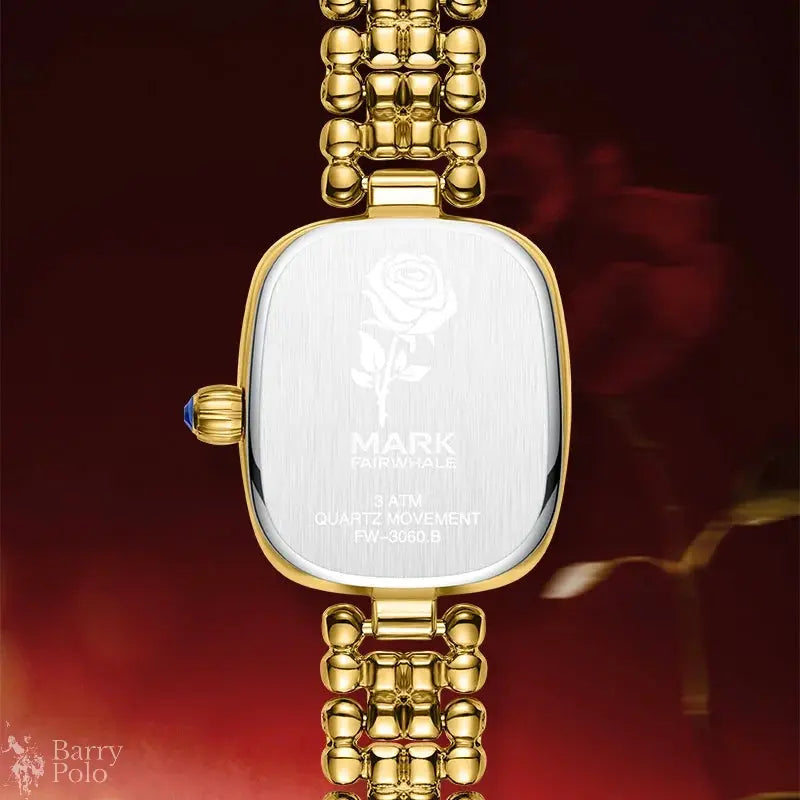 Mark Fairwhale FW-3060 Women's Quartz Luxury Sport Watch with Gold Sunburst Dial Barry Polo