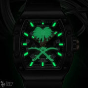 BONEST GATTI BG9904-A1 Men's Automatic Skeleton Watch - Sapphire Crystal, 5ATM Waterproof, Rubber Strap Barry Polo