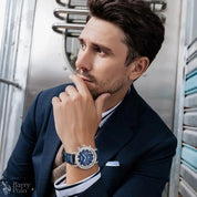 Mark Fairwhale FW-5970 Men's Quartz Luxury Sport Watch - Waterproof, Leather Strap Barry Polo