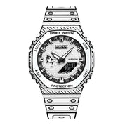 Mark Fairwhale FW-4470 Men's Sports Chronograph Digital Watch Barry Polo