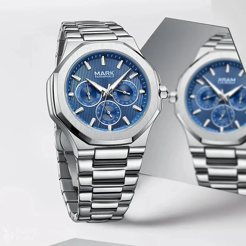Mark Fairwhale FW-5890 Men's Quartz Chronograph Luxury Sport Watch with Day-Date Display Barry Polo