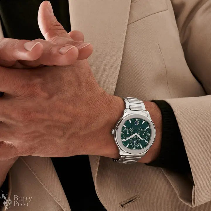 Men's Luxury Stainless Steel Chronograph Wristwatch Square Waterproof Quartz Multi-function Sporty