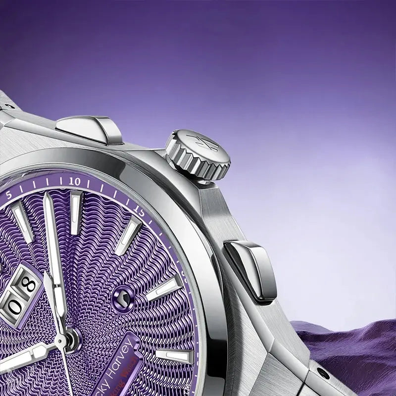 Lucky Harvey Chiming Men's Automatic Luxury Watch - Sapphire Crystal, Luminous, Day/Date, Stainless Steel Barry Polo