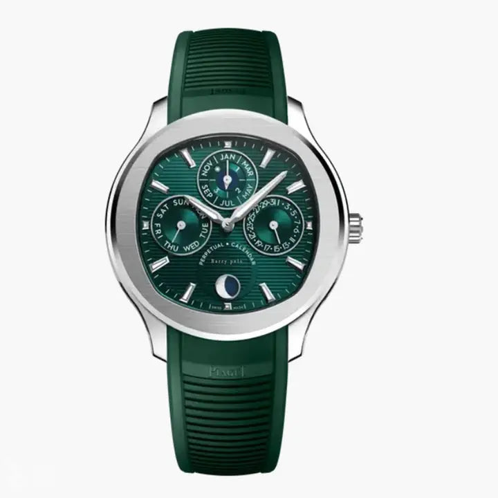Men's Luxury Stainless Steel Chronograph Wristwatch Square Waterproof Quartz Multi-function Sporty