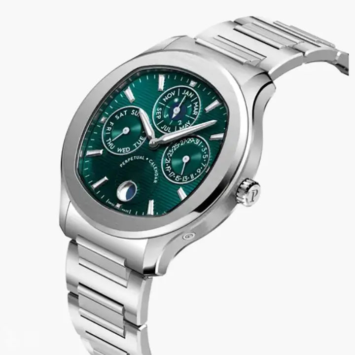 Men's Luxury Stainless Steel Chronograph Wristwatch Square Waterproof Quartz Multi-function Sporty