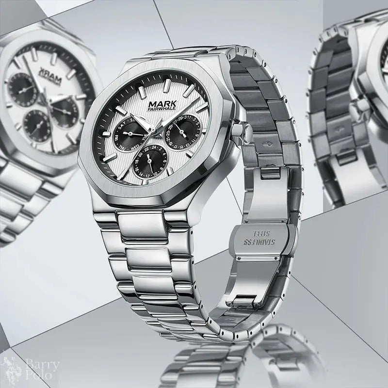Mark Fairwhale FW-5890 Men's Quartz Chronograph Luxury Sport Watch with Day-Date Display Barry Polo