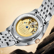 BONEST GATTI BG5808 Men's Automatic Luxury Sport Watch - Luminous Skeleton Dial, 5ATM Waterproof, Stainless Steel Barry Polo