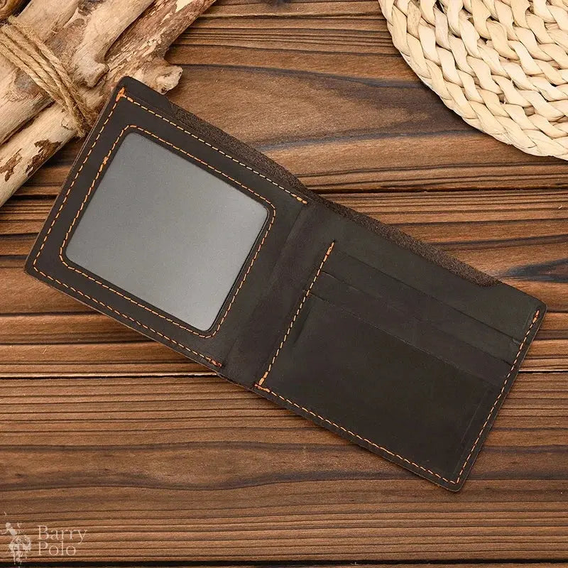 Vintage Leather Driver License Wallet Men Women Genuine Leather Slim Wallet Organizer Cover Male Female Minimalist Card Holder