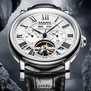MARK FAIRWHALE 6017  Fashion Automatic Watches Moon Display Year Multi Functional Waterproof Mechanical Watches for Man