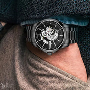 Mark Fairwhale 6140 Fashion Men's Watches Hollow Out Waterproof Stainless Steel Luminous Business Mechanical Watch For Men