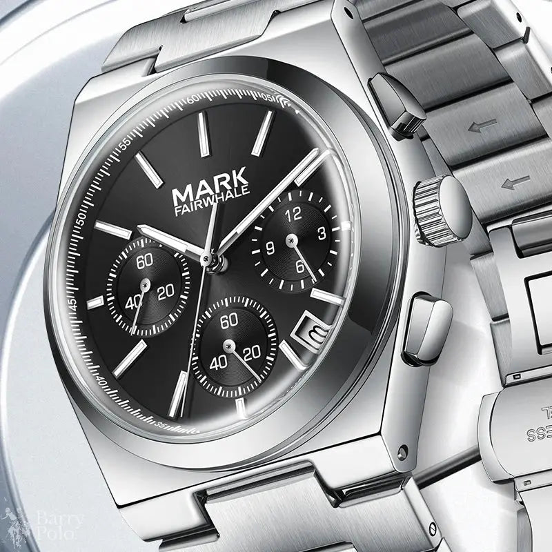 MARK FAIRWHALE 5170 Business Luxury Watches for Man Multifunction Chronograph Calendar Quartz Wristwatches Waterproof Men Watch