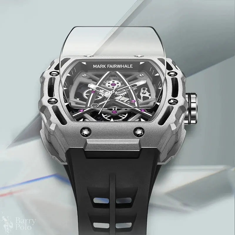 MARK FAIRWHALE 6650 Luxury Automatic Watch Tonneau Sport Waterproof Mechanical Movement Watches for Man