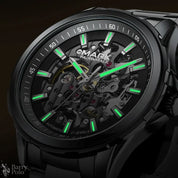 MARK FAIRWHALE 6950 Male Clock Automatic Movement Luminous Waterproof Stainless Steel Business Mechanical Watches for Man