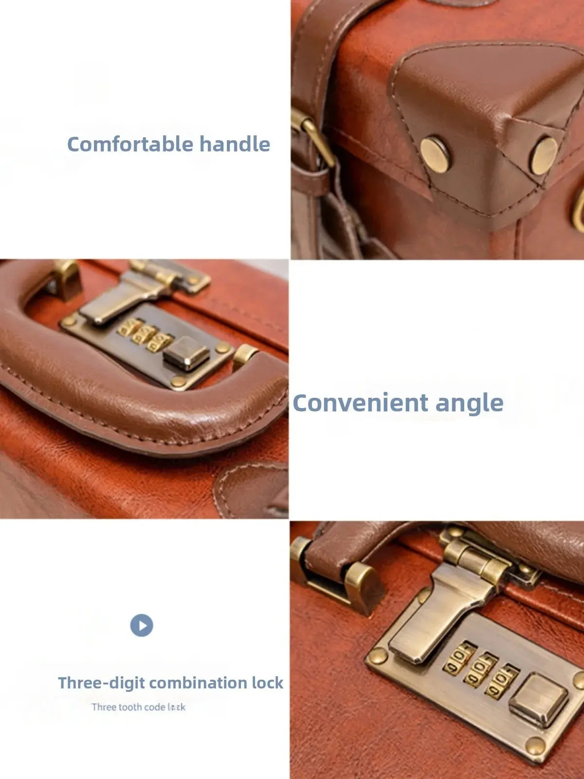 Barry Polo Retro British Hard Shell Suitcase Handbag - Password Protected Luxury Barry Polo