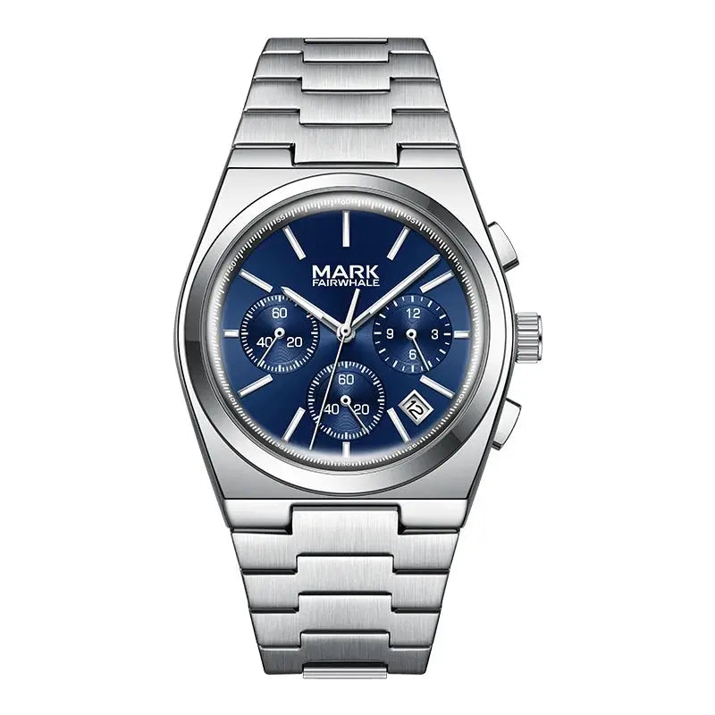 MARK FAIRWHALE 5170 Business Luxury Watches for Man Multifunction Chronograph Calendar Quartz Wristwatches Waterproof Men Watch