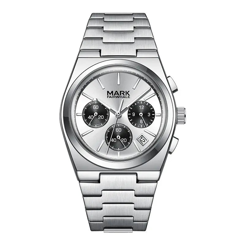 MARK FAIRWHALE 5170 Business Luxury Watches for Man Multifunction Chronograph Calendar Quartz Wristwatches Waterproof Men Watch