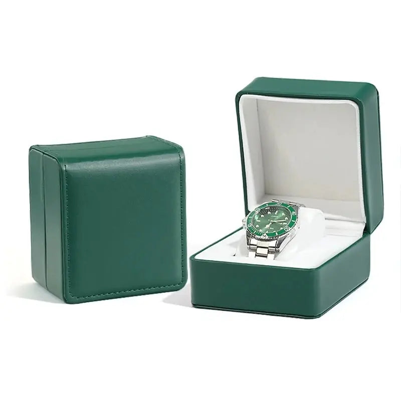 Single Wooden Wrist Watch Box PU Leather Watch Box Single Display Luxury Storage for Case For Wristwatches for Smart Wat