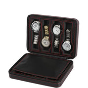 New Travel Dustproof Embedded Watch Box Zipper Portable PU Leather Storage Case Watch Display Box For Trips And Gift Storage Bag