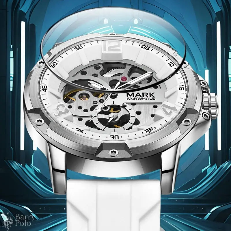Mark Fairwhale 6019 Stainless Steel Business Luminous Waterproof Mens Watch Automatic Movement Mechanical Watches For Men