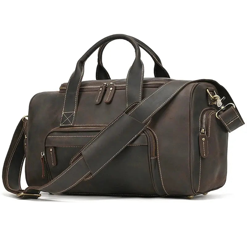 Barry Polo New Fashion Genuine Leather Men’s Travel Bag - Crazy Horse Crossbody Barry Polo