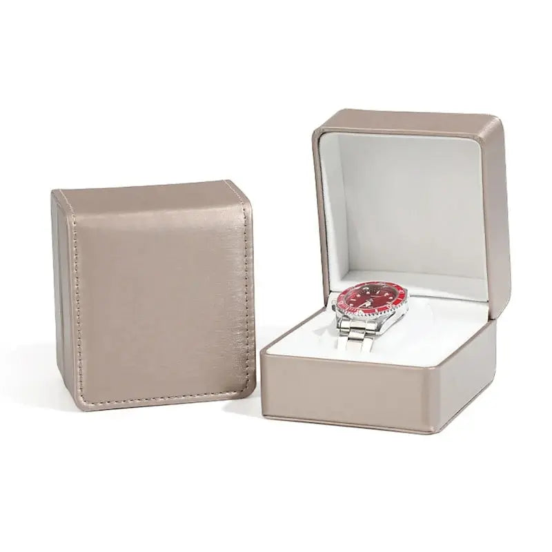 Single Wooden Wrist Watch Box PU Leather Watch Box Single Display Luxury Storage for Case For Wristwatches for Smart Wat