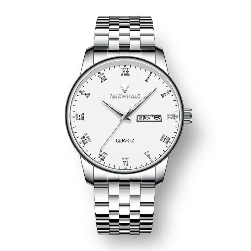Mark Fairwhale 5450 Business Waterproof Watch Men Quartz Automatic Non Mechanical Watch Multi Function Week Calendar Man Watch