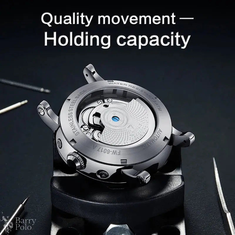 MARK FAIRWHALE 6017  Fashion Automatic Watches Moon Display Year Multi Functional Waterproof Mechanical Watches for Man