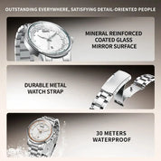 Mark Fairwhale 5038 Men's Luxury Quartz Sport Watch - Stainless Steel, Waterproof, Casual Elegance Barry Polo