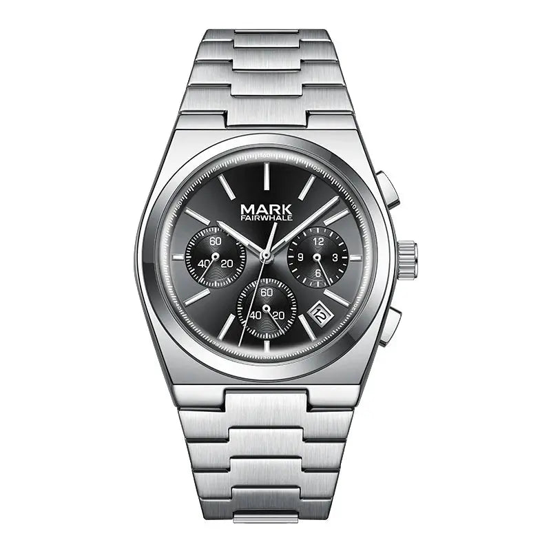 MARK FAIRWHALE 5170 Business Luxury Watches for Man Multifunction Chronograph Calendar Quartz Wristwatches Waterproof Men Watch
