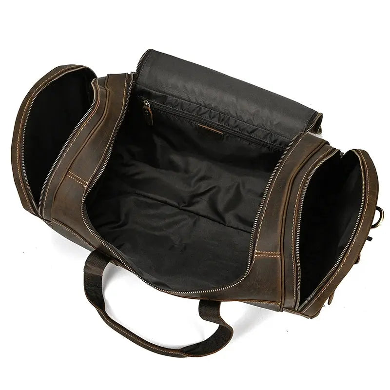 Barry Polo New Fashion Genuine Leather Men’s Travel Bag - Crazy Horse Crossbody Barry Polo