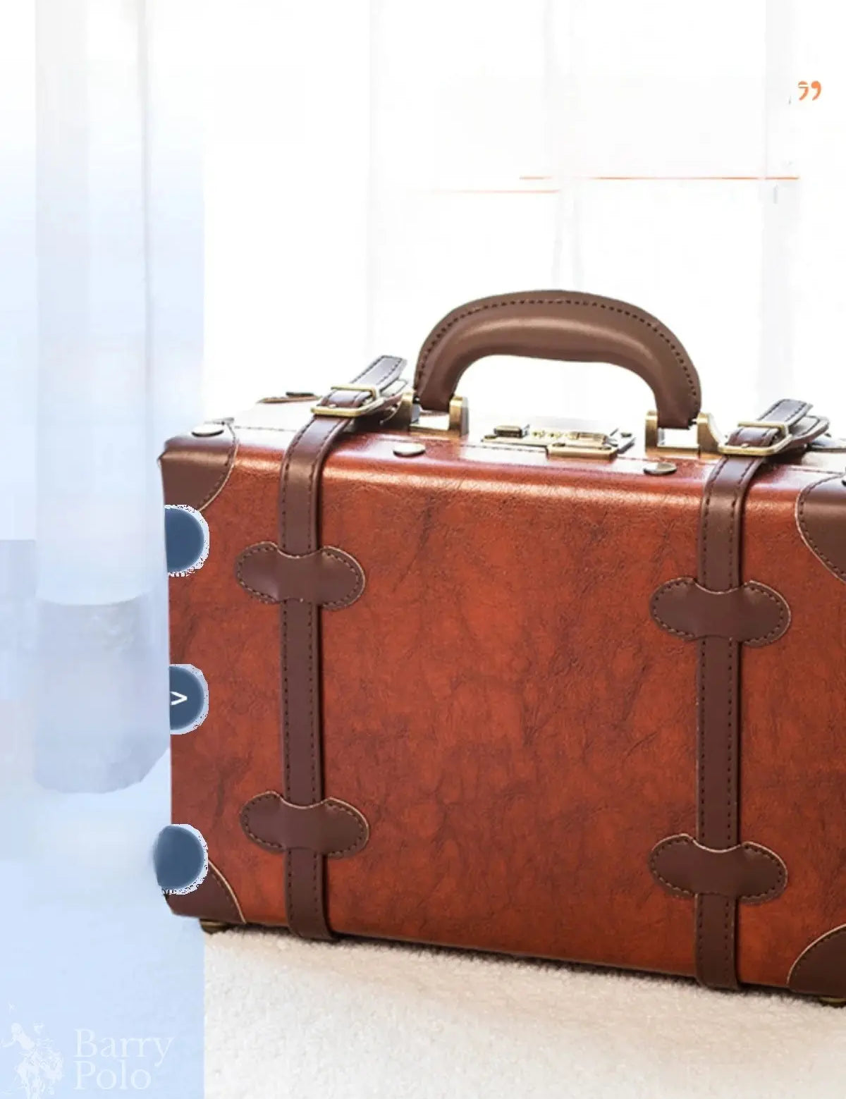 Barry Polo Retro British Hard Shell Suitcase Handbag - Password Protected Luxury Barry Polo