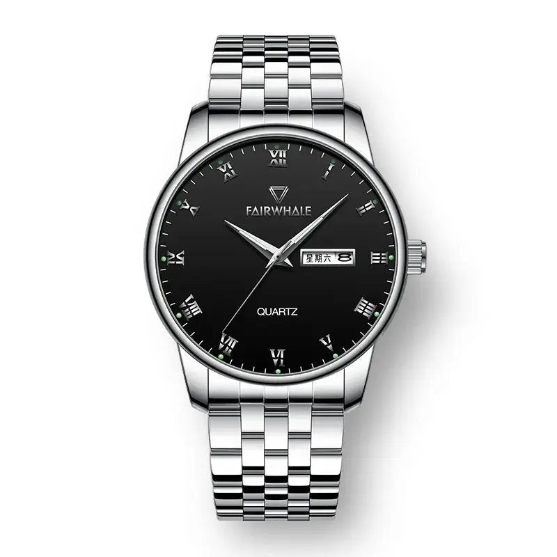 Mark Fairwhale 5450 Business Waterproof Watch Men Quartz Automatic Non Mechanical Watch Multi Function Week Calendar Man Watch