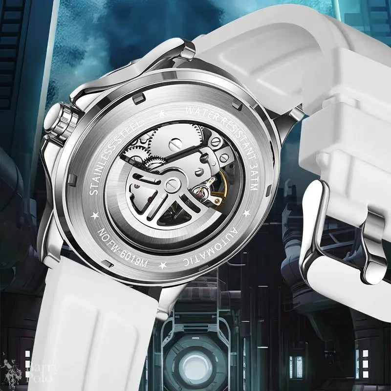 Mark Fairwhale 6019 Stainless Steel Business Luminous Waterproof Mens Watch Automatic Movement Mechanical Watches For Men