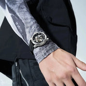 Mark Fairwhale 6019 Stainless Steel Business Luminous Waterproof Mens Watch Automatic Movement Mechanical Watches For Men