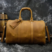 2024 New Fashion Brand Designer Business Trip Travel Bag For Man Outdoor Genuine Leather Duffle Bag Male Coffee Handbag Totes